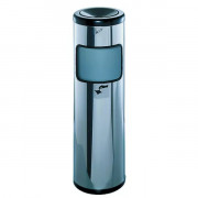 Poubelle-cendrier inox poli MAGNUM