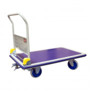 Chariot acier dossier rabattable avec frein 500kg