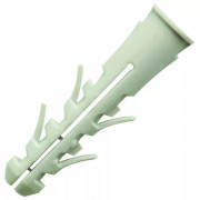 Cheville nylon avec collerette pour matériaux pleins et creux