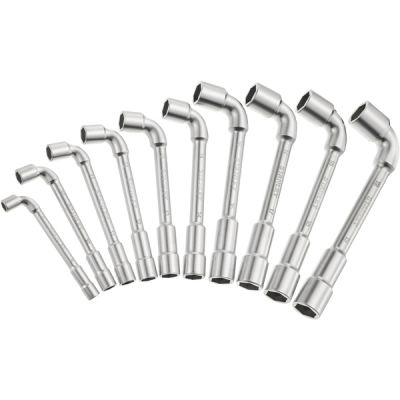Jeu de 10 clés à pipe débouchées 6x12 pans