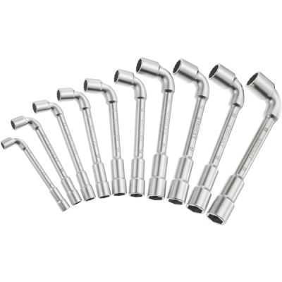 Jeu de 10 clés à pipe débouchées 6x6 pans