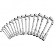 Jeu de 16 clés à pipe débouchées 6x12 pans