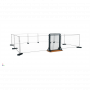 Délimitation sécurisée de chantier avec clôture mobile et porte d’accès – SET 3B7090VD