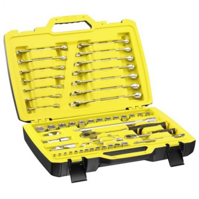 Coffret de douilles 1/4'' + 1/2'' + clés mixtes - jeu de 50 pcs - FATMAX