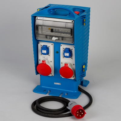 Coffret mobile de chantier double face léger et compact 32 A