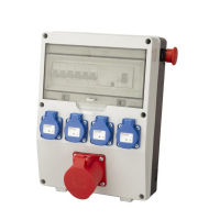Coffret prises CM IP44 4xNF + DD 2P 16A 30MA Coffret prises CM IP44 4xNF + DD 2P 16A 30MA