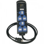 Réglette noire 6 prises 16 A NF Inter.Diff 30mA type AC