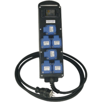 Réglette noire 6 prises 16 A NF Inter.Diff 30mA type AC Réglette noire 6 prises 16 A NF Inter.Diff 30mA type AC