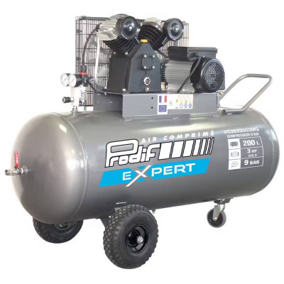 Compresseur à pistons PRODIF 200L 3CV 9bar Monophasé