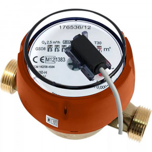 Compteur eau chaude divisionnaire MID R160 – Jet unique IP68 – 1 L/impulsion