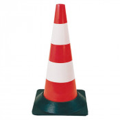 Cône Plastique Pied Caoutchouc 50 cm – Sécurité Chantier – Stable et Résistant