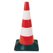 Cône Plastique Pied Caoutchouc 75 cm – Sécurité Chantier – Stable et Résistant