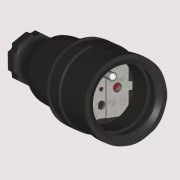 Prolongateur caoutchouc gamme professionnelle 230V NF 2P+T 16A avec sécurité enfants