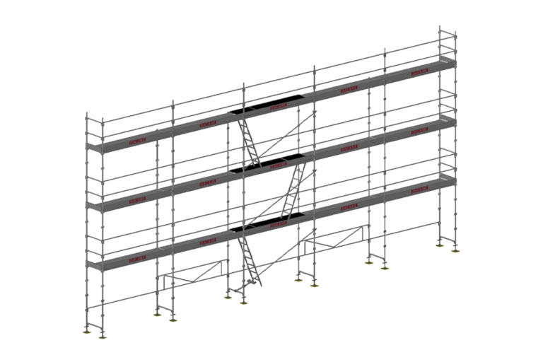 Echafaudage façadier DUO45 Lot 128 m2
