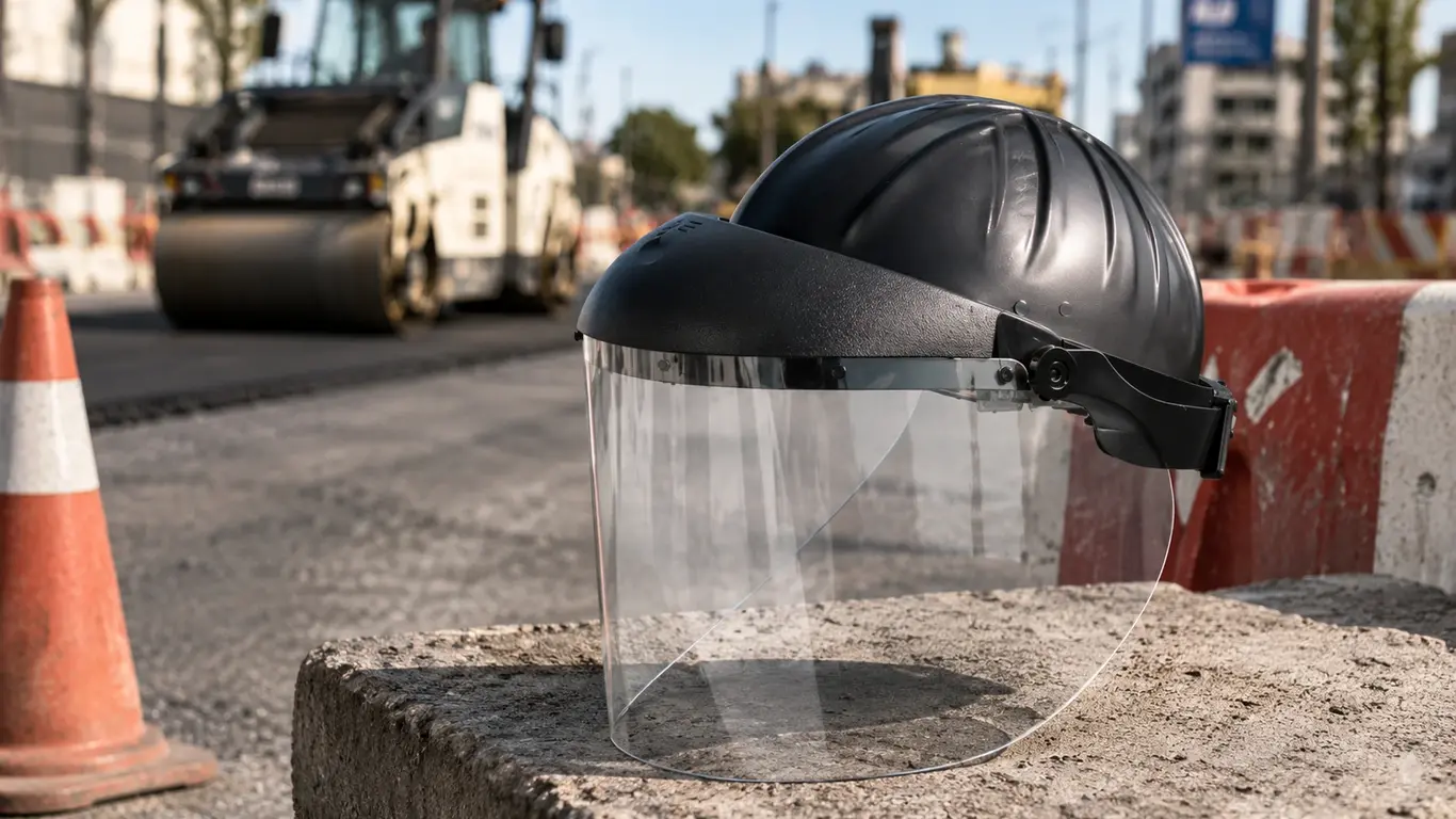 Visiere protection chantier voirie