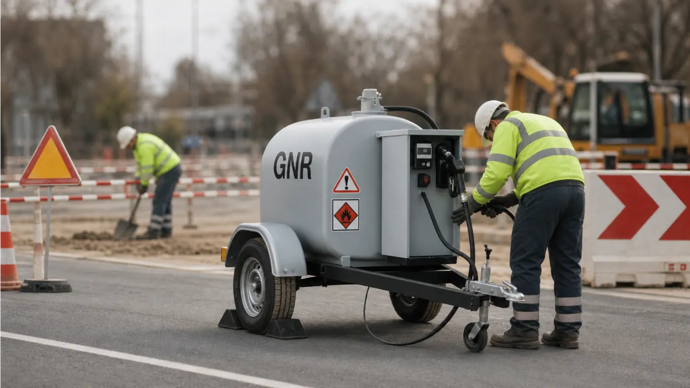Installation d'une cuve mobile GNR