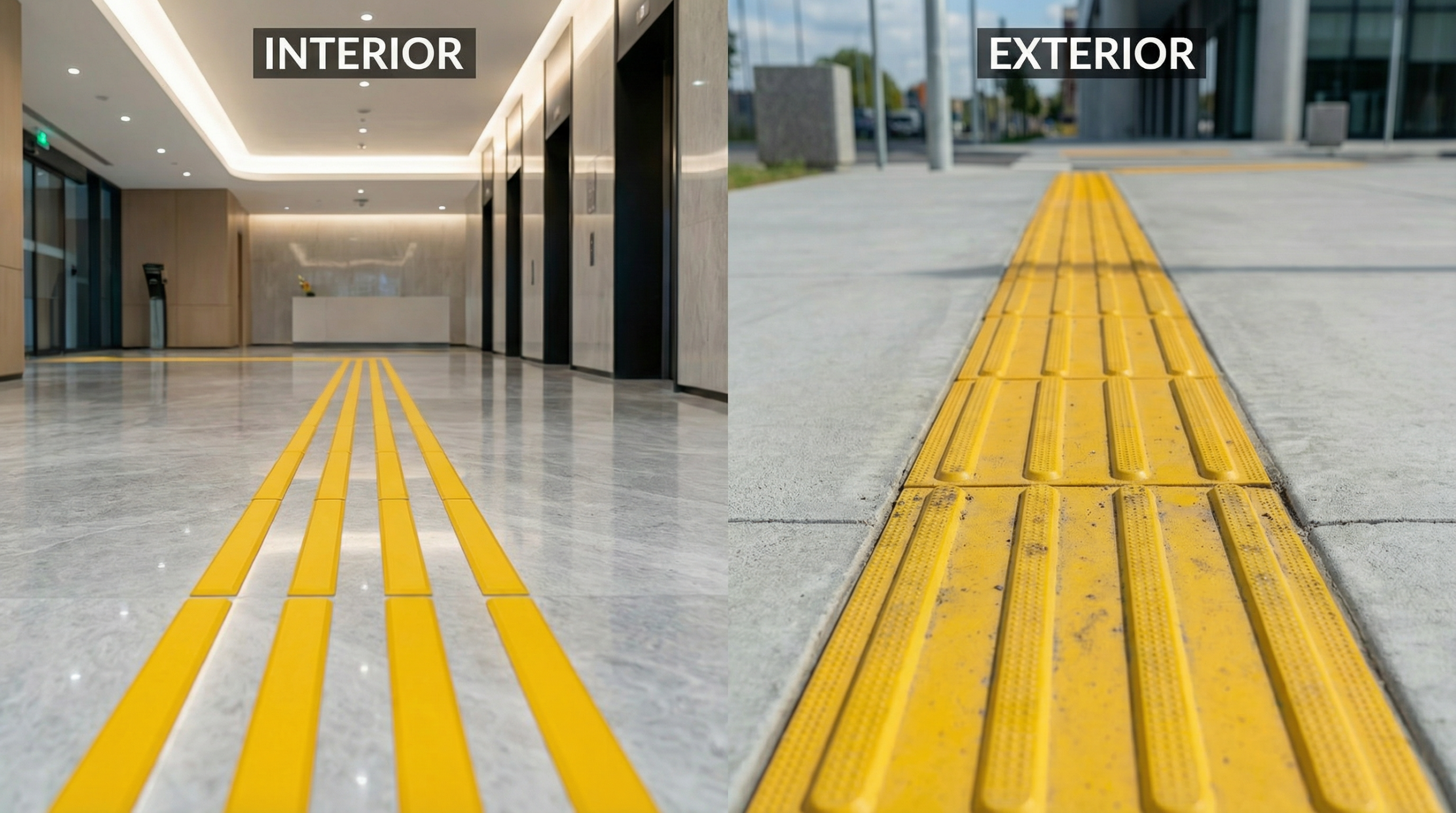 Distances réglementaires implantation bandes podotactiles