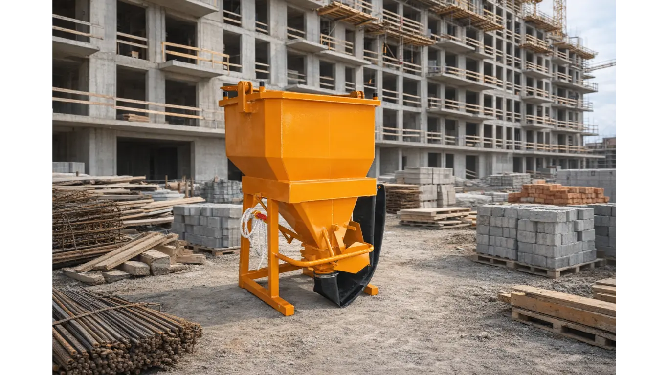 Benne à béton pour grue : les critères clés à connaître