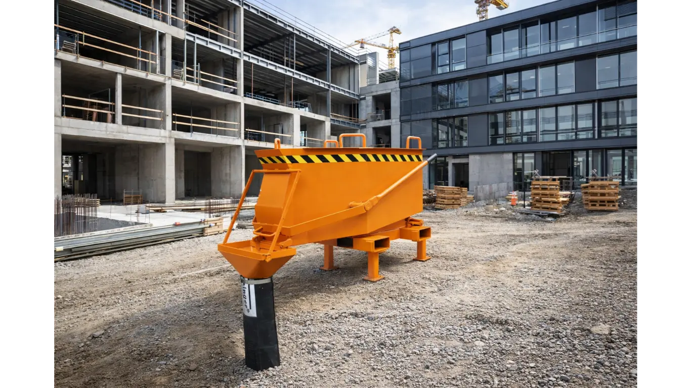 Sécurité essentielle pour manipuler une benne à béton