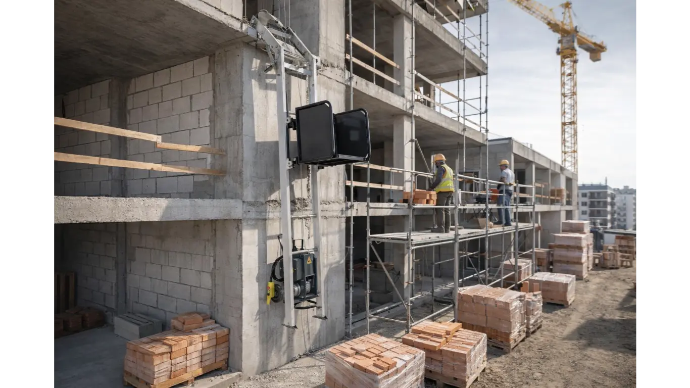 Monte matériaux / monte charge