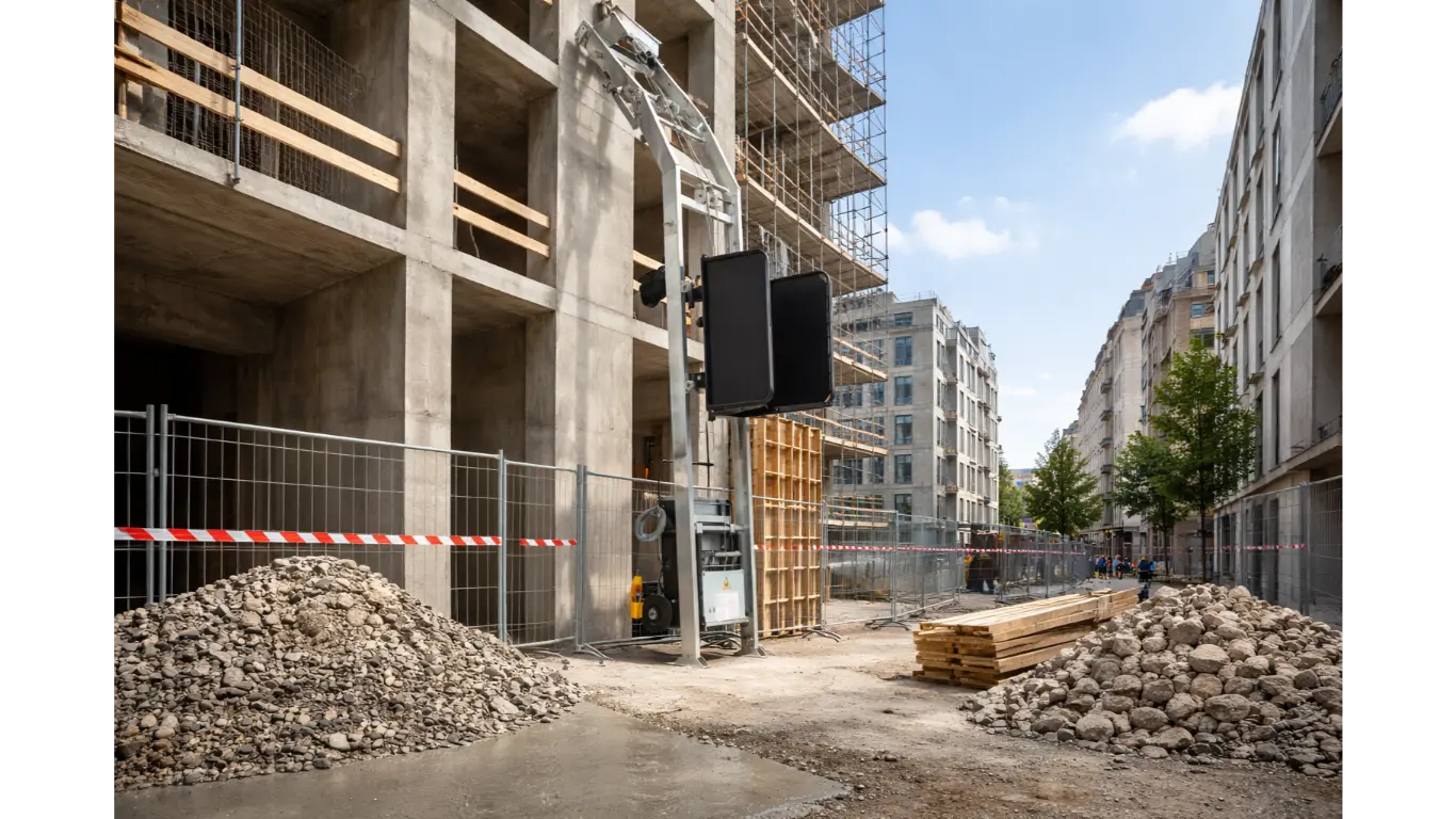 Monte matériaux / monte charge