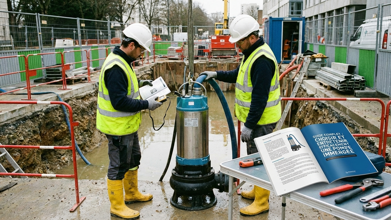 Pompe immergée en installation