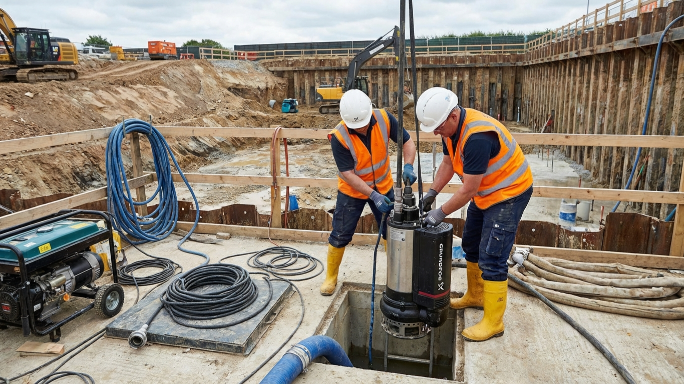 Installation professionnelle d'une pompe immergée