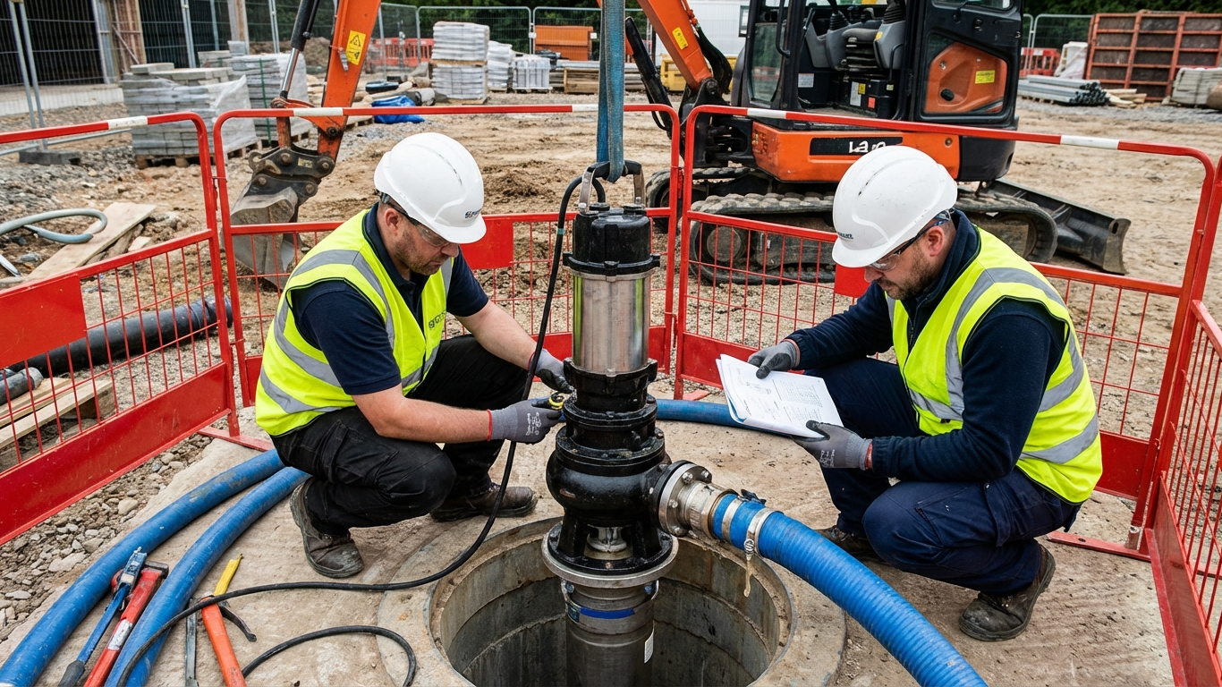 Pompe immergée installation