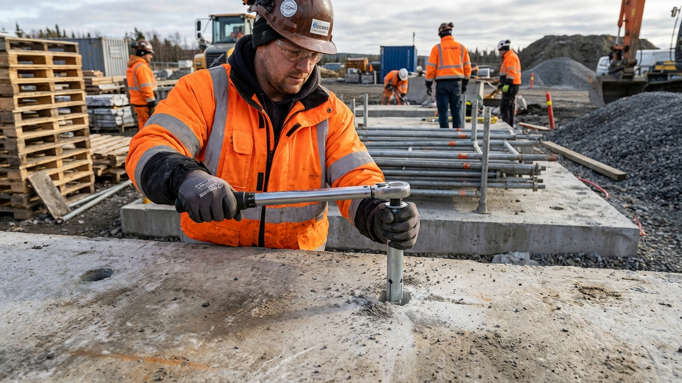 Installation chevilles bois