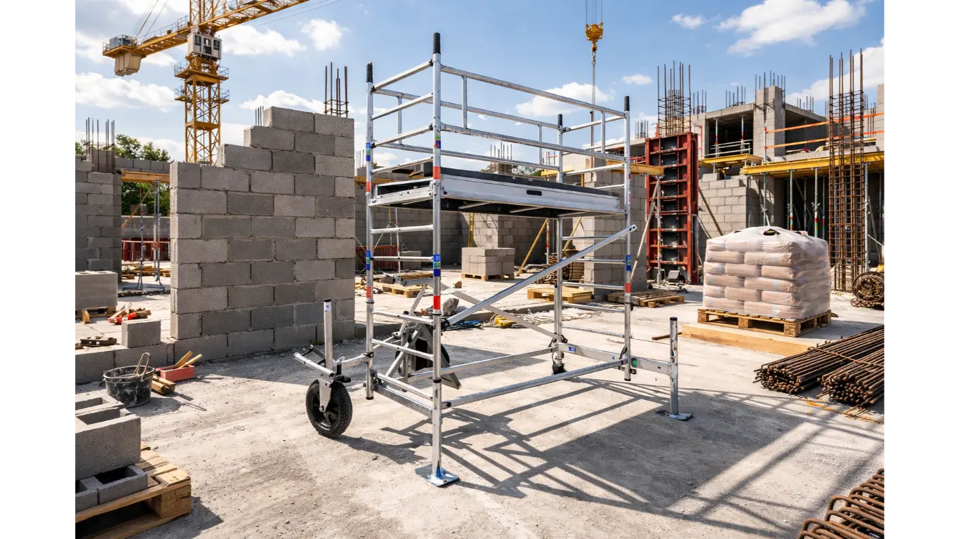 Vérification des composants d'un échafaudage roulant