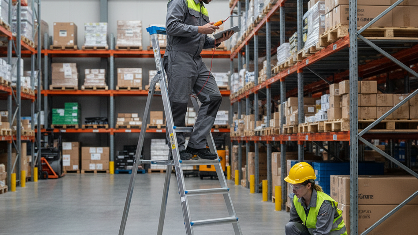 Test de stabilité escabeau