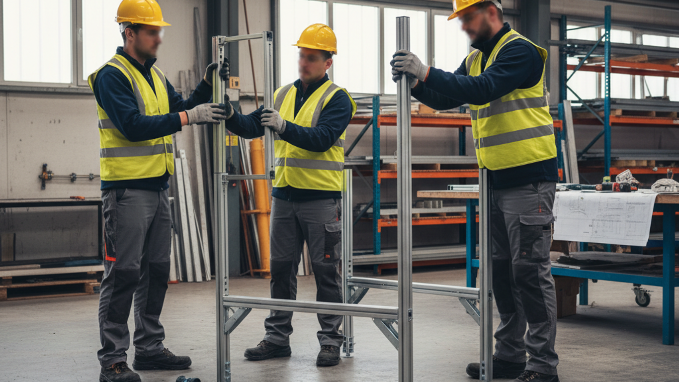 Les 7 étapes d'installation d'une plateforme de travail sur chantier
