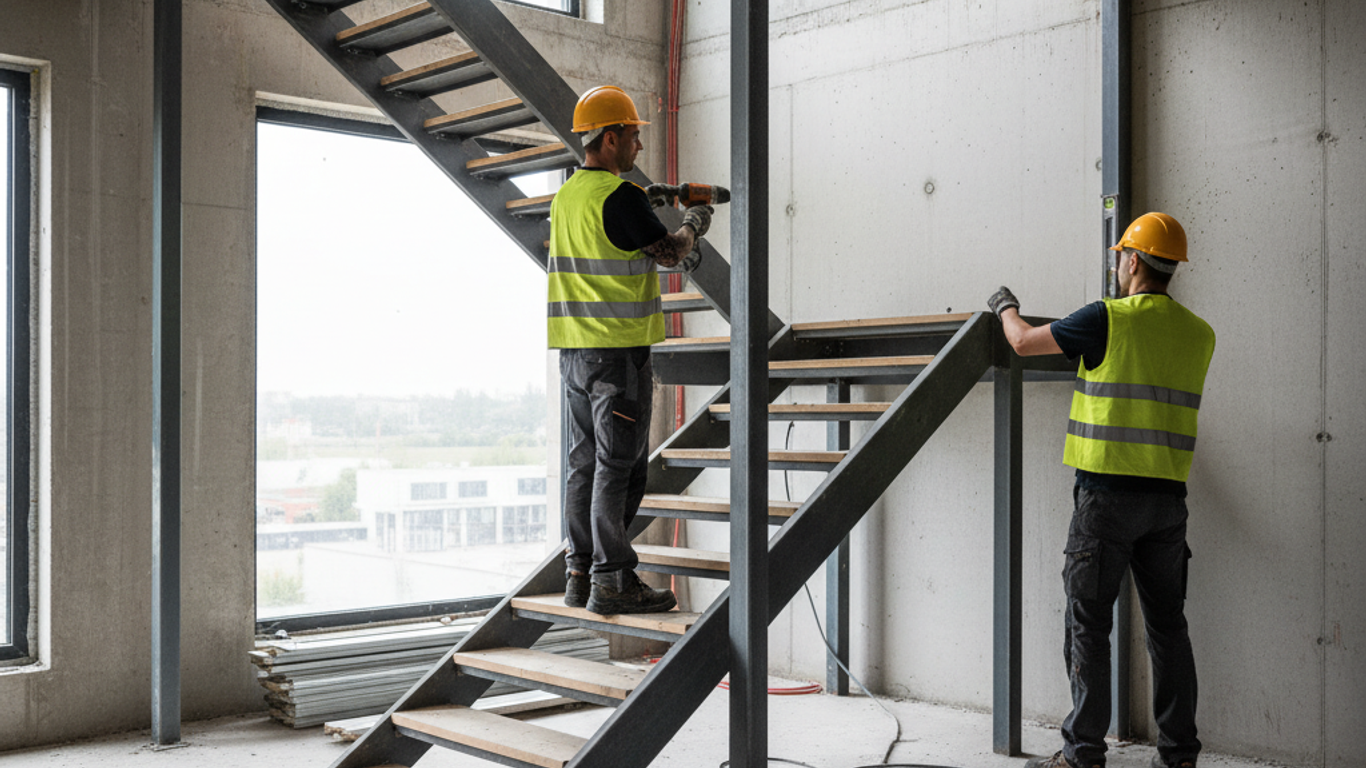 Processus d'assemblage des modules d'escaliers modulables