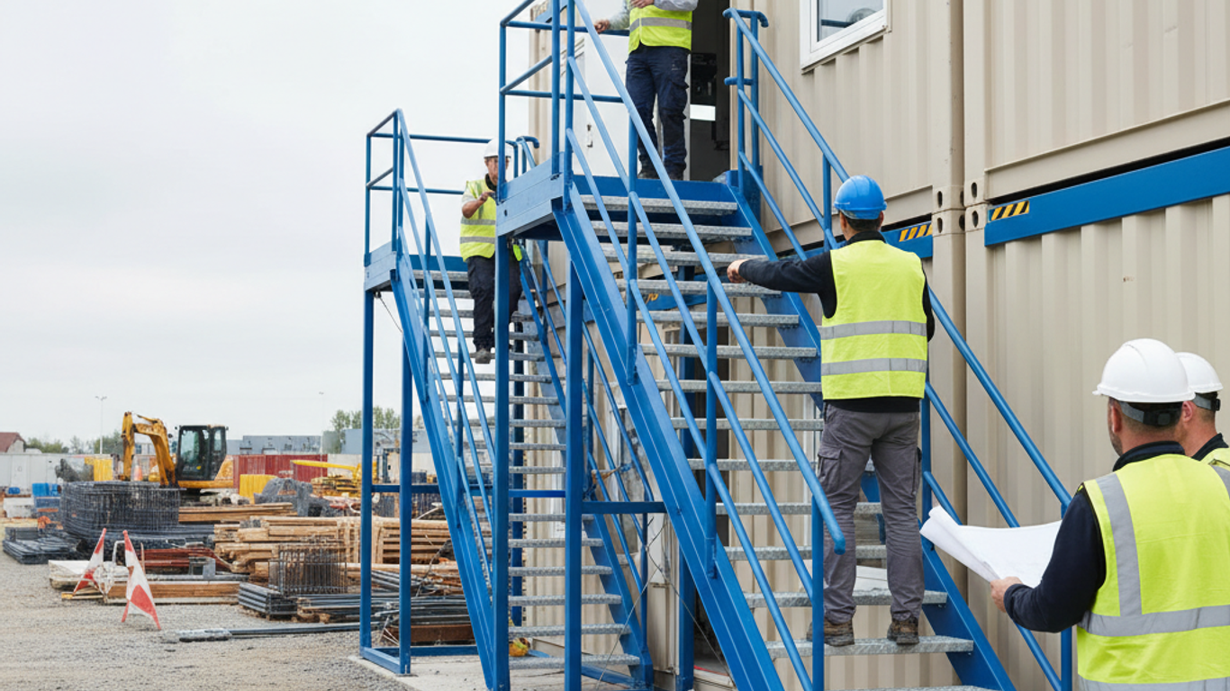 Comment choisir les escaliers conteneurs adaptés à vos bases vie