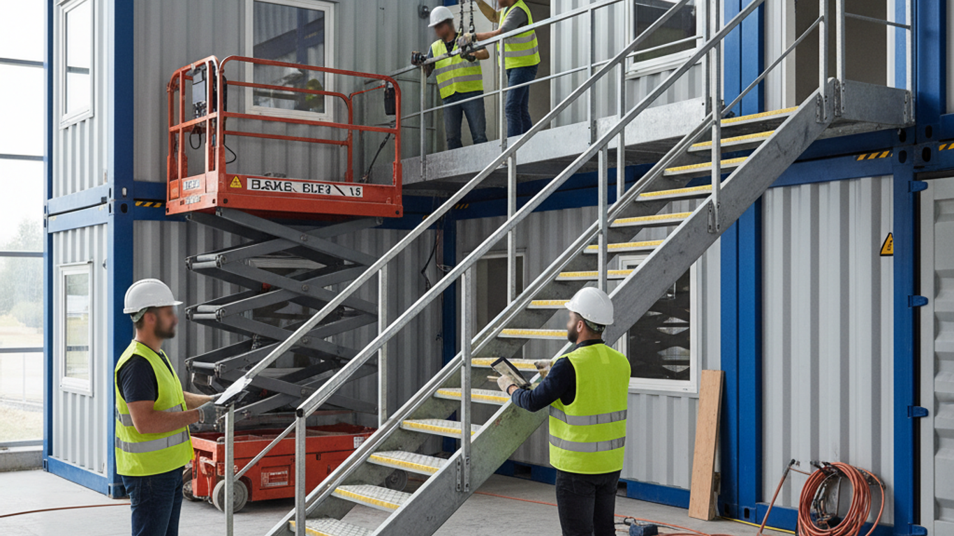 Comment adapter les escaliers conteneurs à des configurations de sites variées