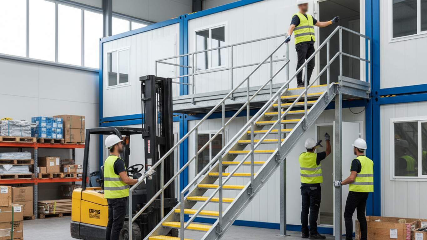 Méthodes d'installation des escaliers conteneurs selon la configuration du site