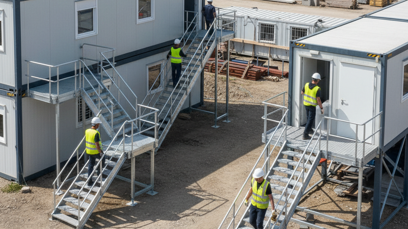 Comment adapter les escaliers conteneurs à des configurations de sites variées