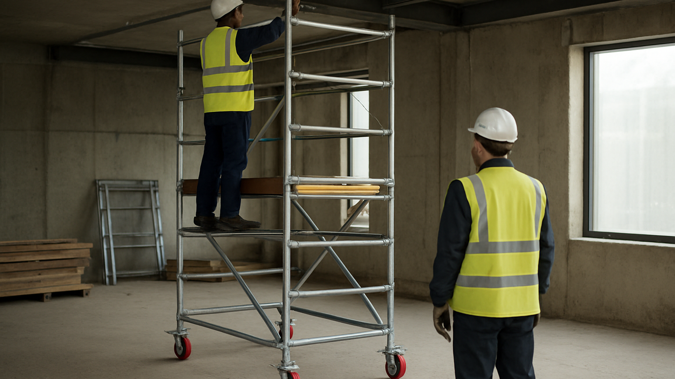 Assemblage échafaudage roulant — erreurs courantes de montage
