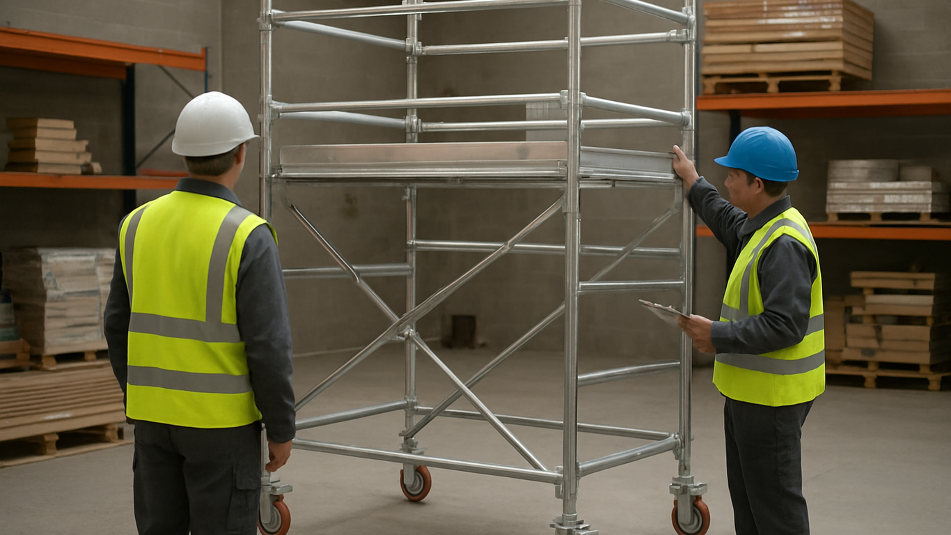 Formation des équipes à l'utilisation sécurisée d'un échafaudage roulant