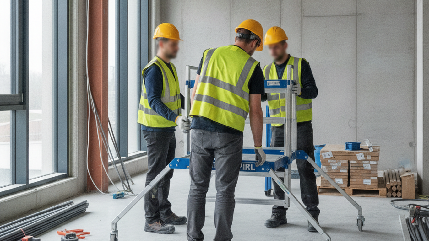 Préparation de l'installation d'un pirl sur chantier