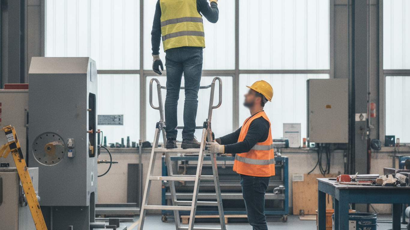 Comparaison pirl escabeau et PIR en environnement industriel
