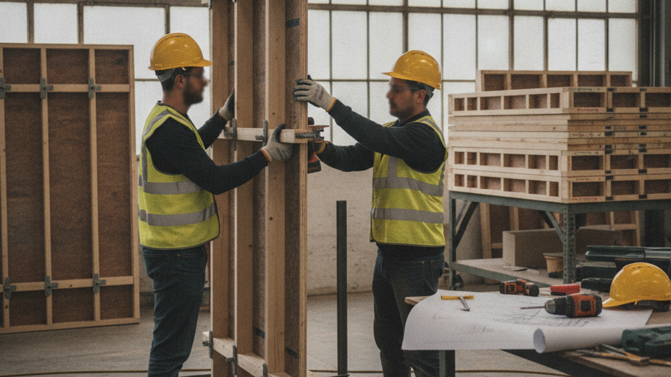 Étapes détaillées de l'installation des panneaux bois de coffrage