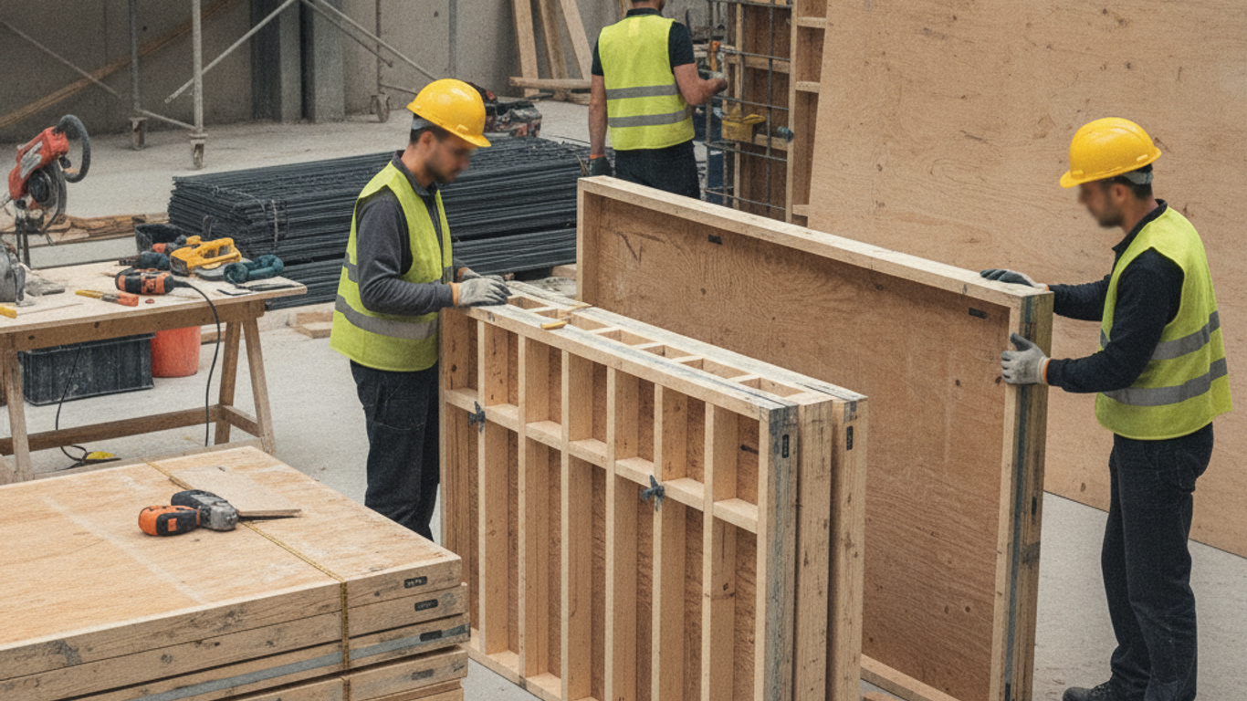 Techniques de manipulation optimale des panneaux bois de coffrage sur chantier