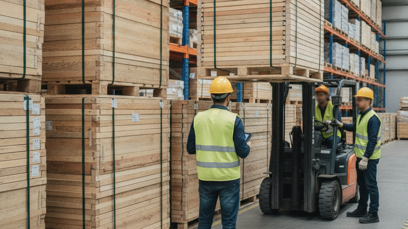 Signes de dégradation sur panneaux bois de coffrage mal stockés : délaminage et gauchissement