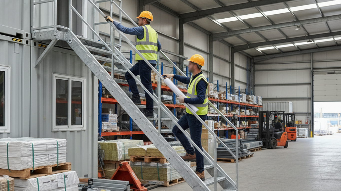 Solutions durabilité escaliers conteneurs bases vie