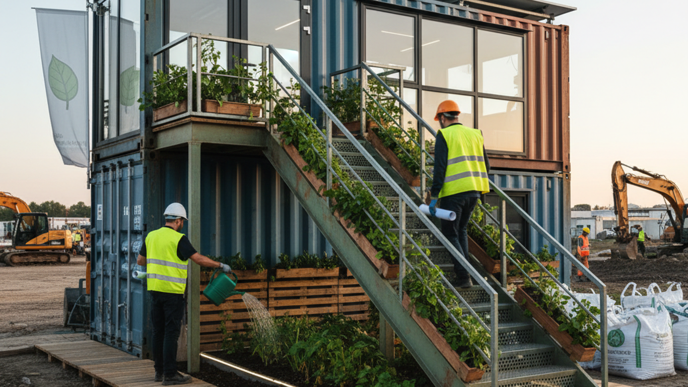 Escaliers conteneurs et environnement : adopter des solutions écoresponsables