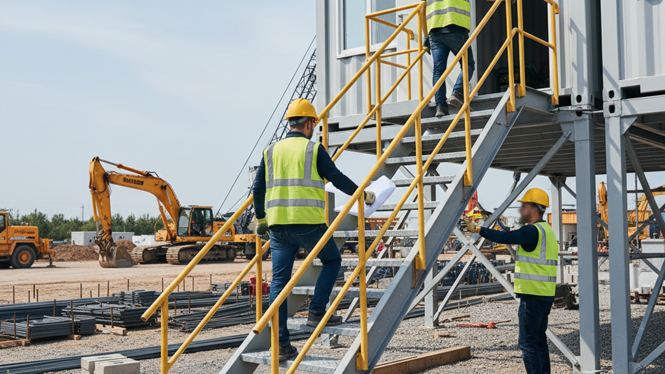 Escaliers conteneurs bases vie : guide complet pour une installation optimale