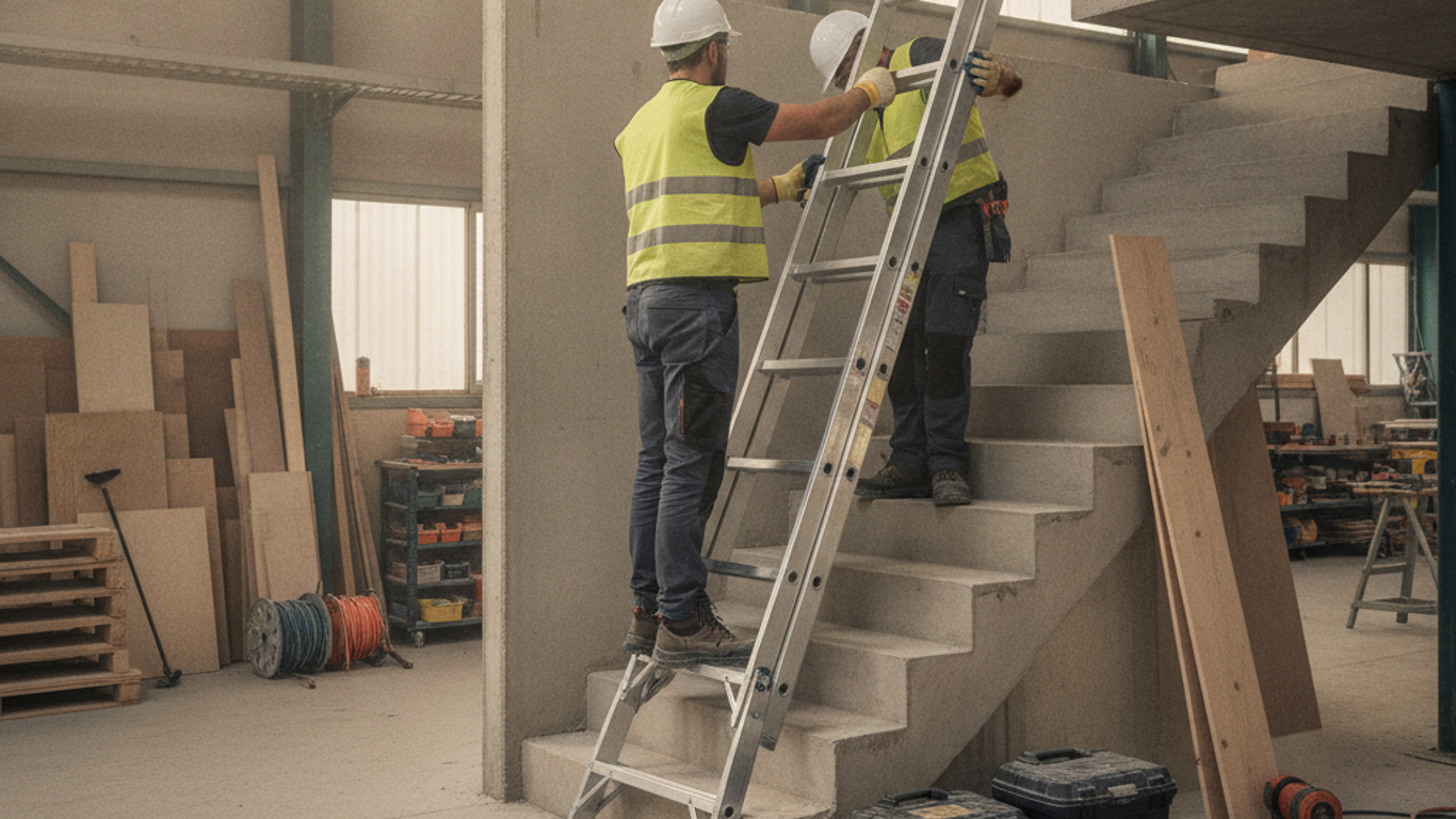 Installation d'échelle pour escaliers : étapes clés pour une mise en service sécurisée