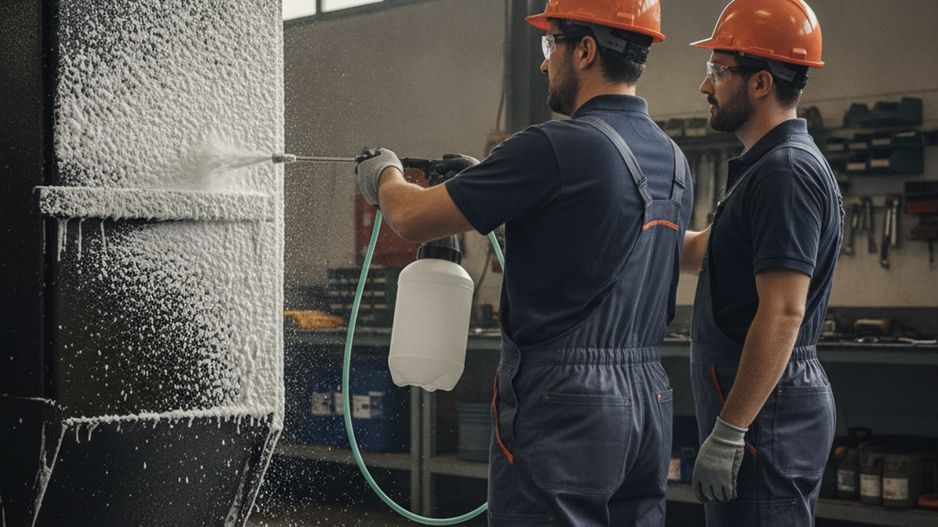 Pourquoi la mousse nettoie mieux qu'un jet, le calcul du temps de contact