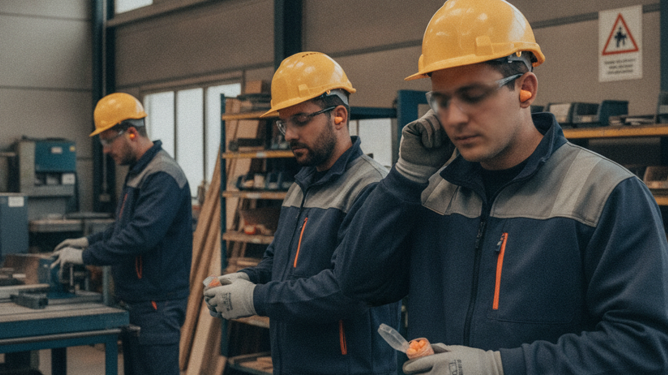 Indice SNR et atténuation acoustique bouchons d'oreilles chantier